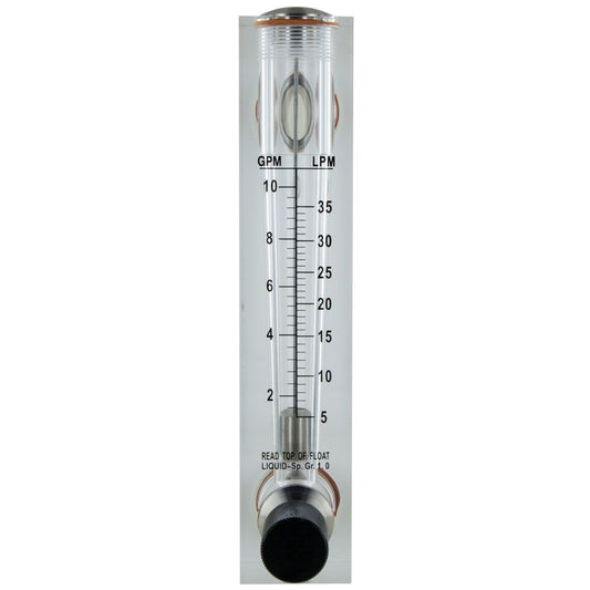 Axeon 205105 Acrylic RO Flowmeter - 1-10 GPM