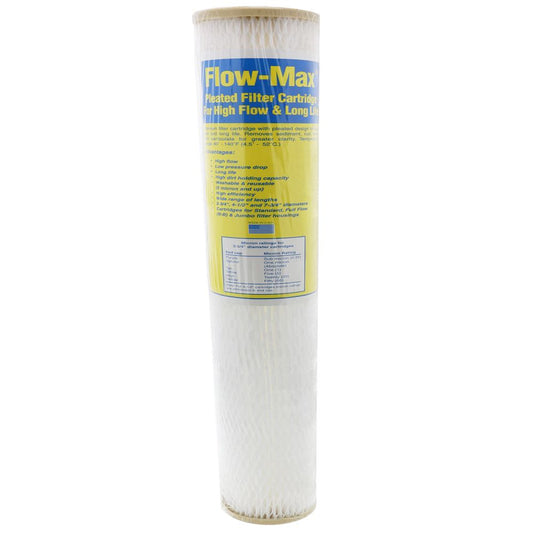 19-1/2" x 2-3/4" Flow-Max Pleated Poly - 1 mic