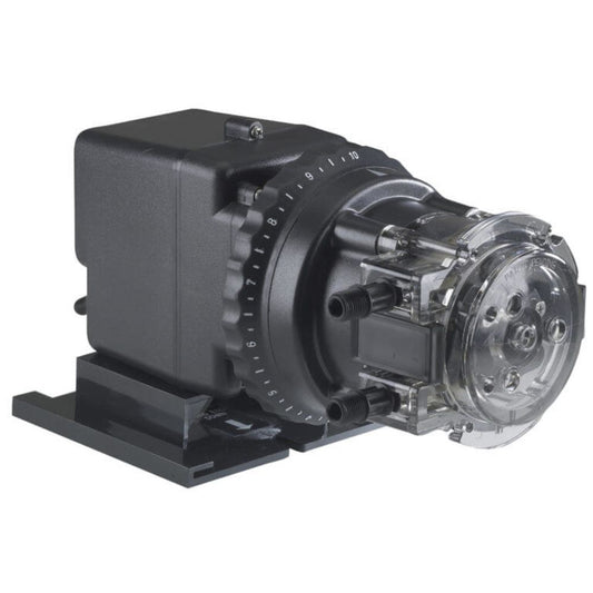 Stenner Single Head Adjustable Output Pump 100 psi, 1/4" White Tubing, 40 Gallons Per Day, 120 V