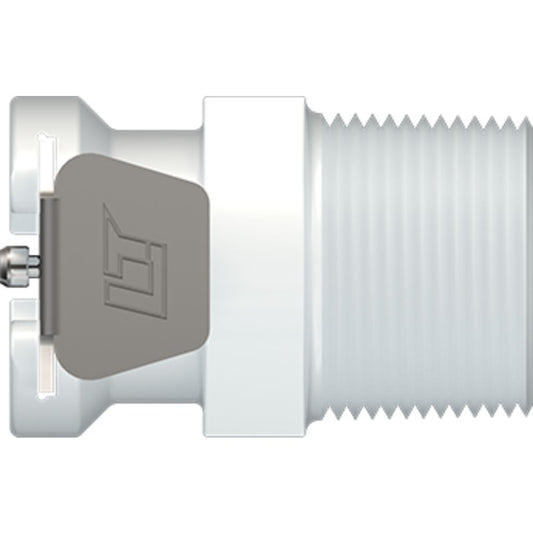 LinkTech 40AC Series Male Thread Female, Valved, 3/8" MNPT, Natural Acetal, Buna N