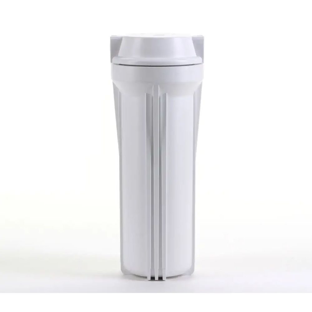 Hydronix 10" White Housing w/ White Flat Cap, RO & Filtration Systems 3/8" Ports