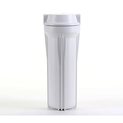 10" White Housing w/ White Flat Cap, RO & Filtration Systems 3/8" Ports