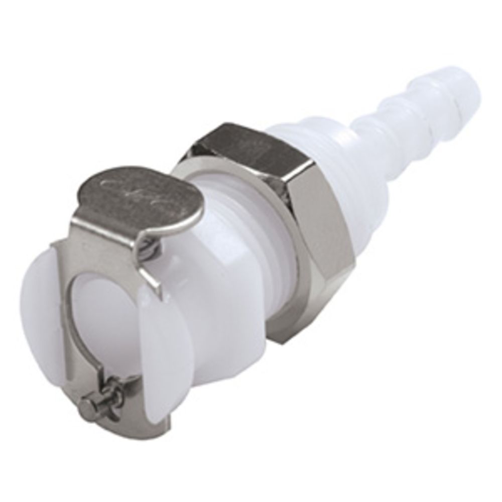 PMC1603 Panel Mount Hose Barb Coupling Body 3/16 ID Barb