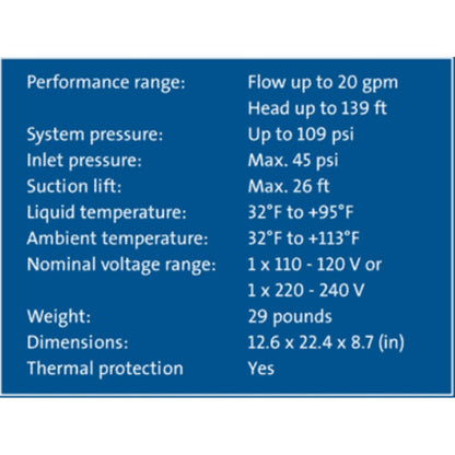 Grundfos MQ3-45 [115V] 1 HP Pressure Booster Pump - 96860195
