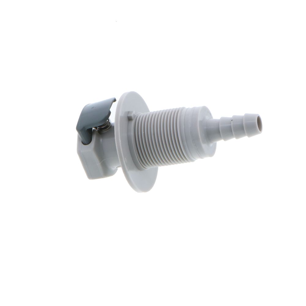 EFCD16412 Valved Panel Mount Hose Barb Coupling Body 1/4 ID Barb