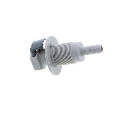EFCD16412 Valved Panel Mount Hose Barb Coupling Body 1/4 ID Barb
