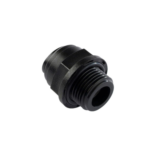 NeoFit - Acetal Black Male Connector 8mm [5/16"] tube x 1/4" BSP[P]