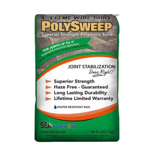 PolySweep Superior Strength Polymeric X-Treme Wide Sand [Joints up to 4”, 50 lb Bag] Platinum