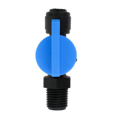 NeoFit - Acetal Black Shut-Off Valve Male NPTF 3/8" x 3/8" NPTF