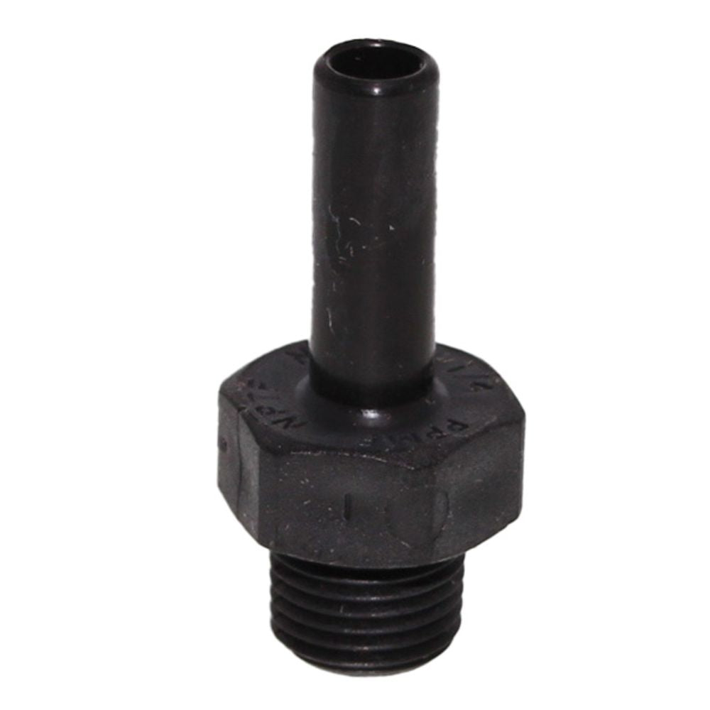 John Guest Stem Adapter Black Polypropylene  - 1/4 x 1/8 NPTF