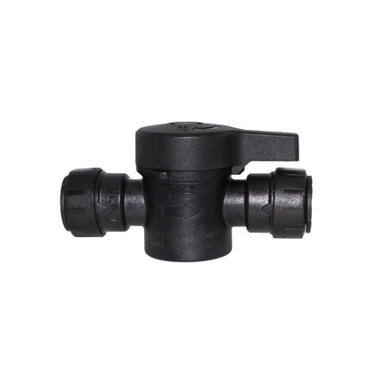 John Guest Two-Way Ball Valve: 3/4 in, Acetal, Straight, Push x Push