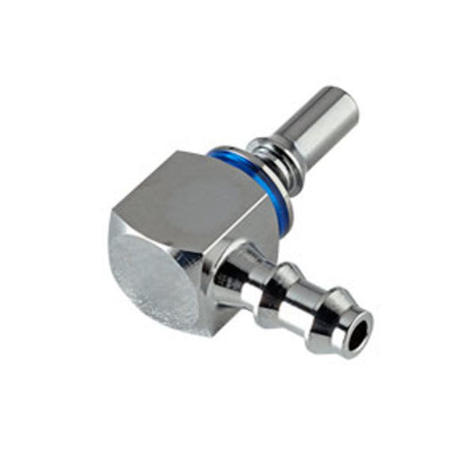 LQ2D2304LBLU Valved Elbow Locking Hose Barb Harb Liquid Cooling Coupling Insert 1/4"