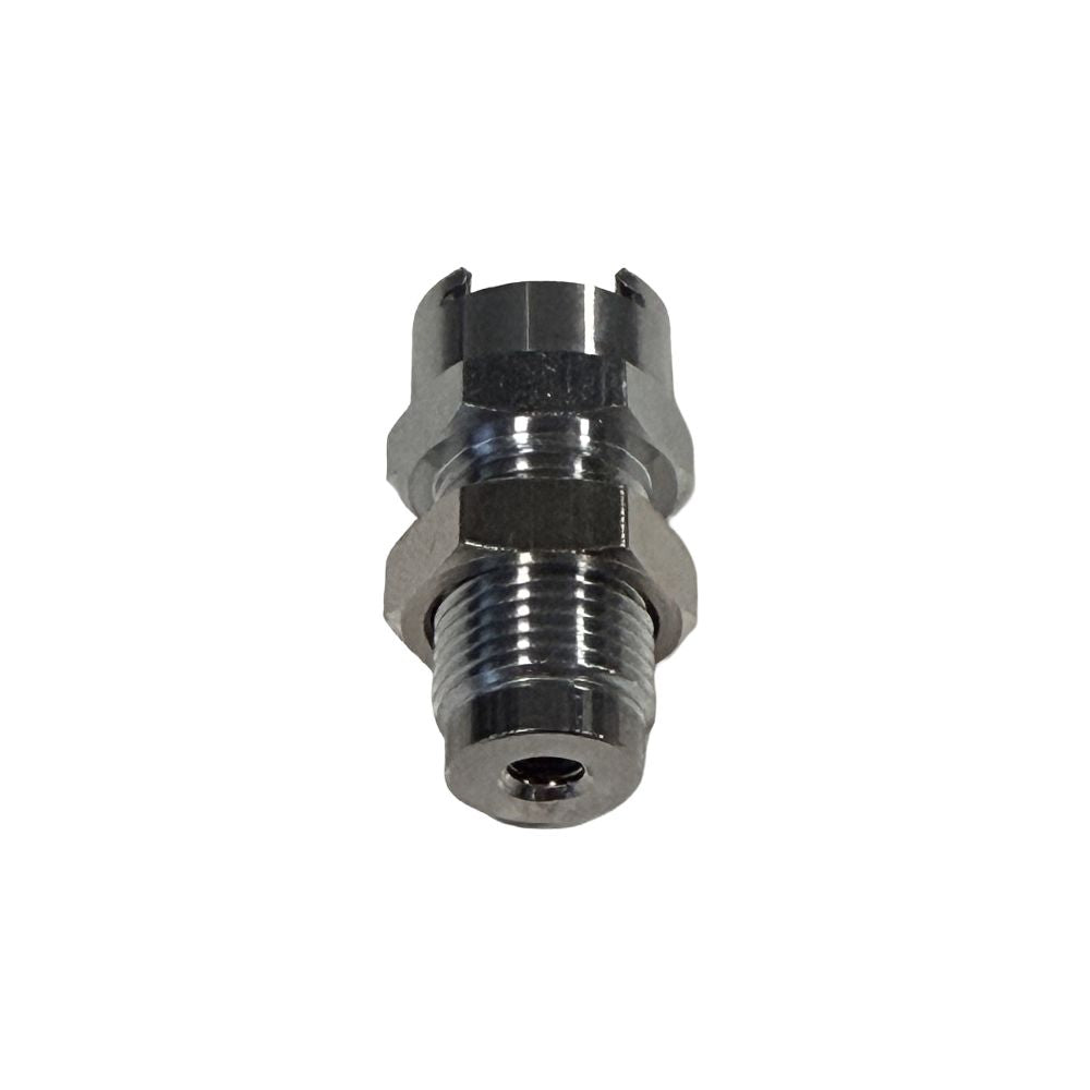 Multi-Mount Valved Female Thread Coupling Body - 10-32 UNF Chrome