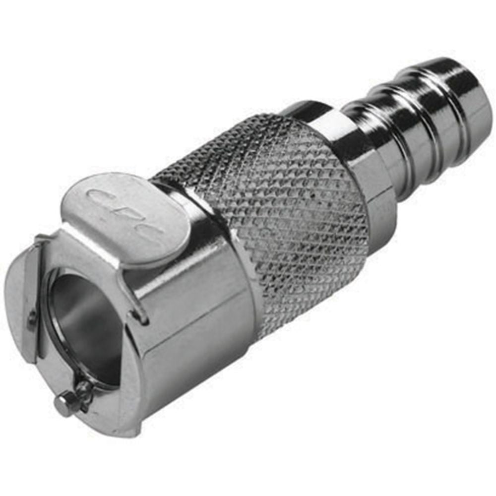 LCD17004V Valved In-Line Hose Barb Coupling Body - 1/4 Hose ID Barb FKM [Viton] O-ring
