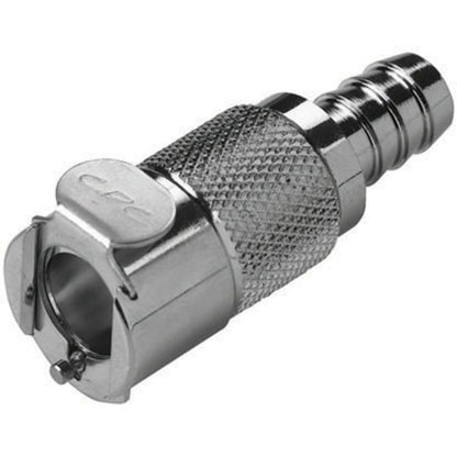LCD17004V Valved In-Line Hose Barb Coupling Body - 1/4 Hose ID Barb FKM [Viton] O-ring