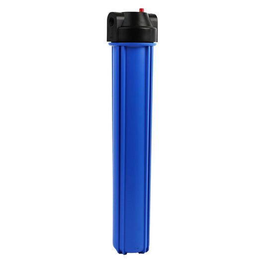 20" Neo-Pure SlimLine Filter Housing Blue Sump/Black Cap 1/2" w/ Pressure Relief