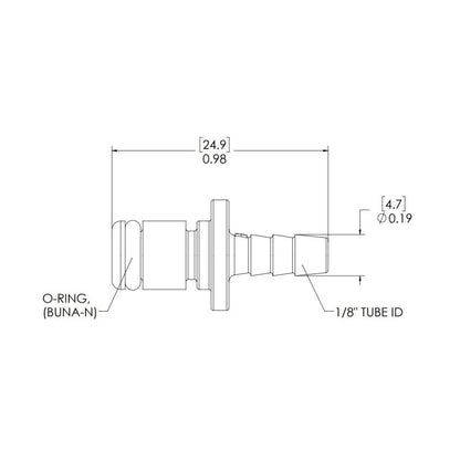 LinkTech 20AC In-Line Plug, NV, 1/8" HB