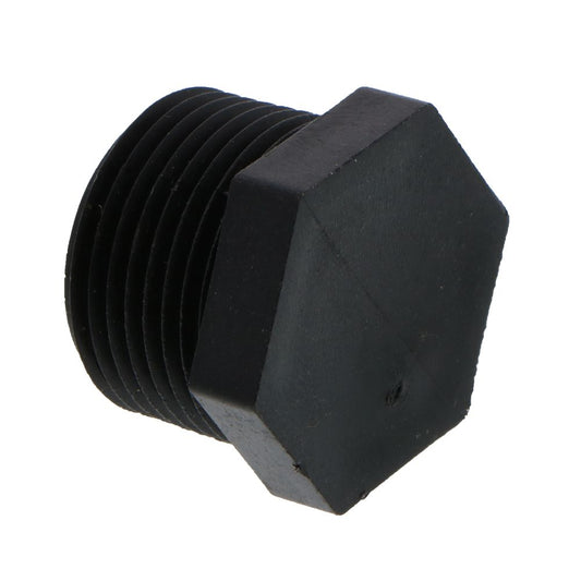 Pipe Plug Hex Head - 1" MNPT Polypro Black