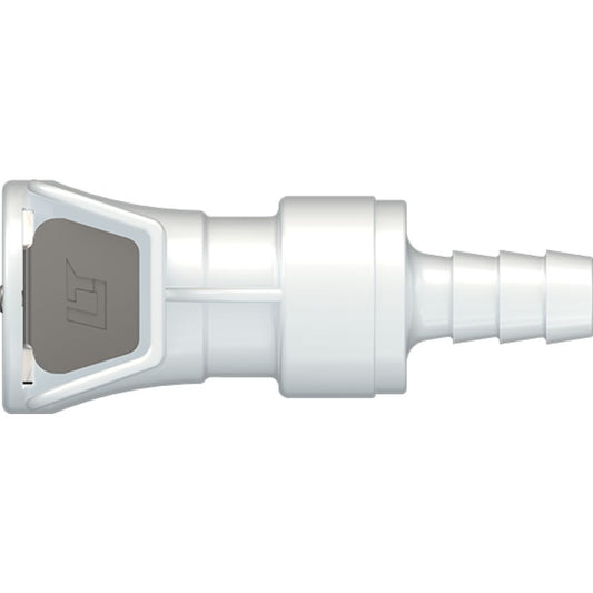 LinkTech 1/4 Hose Barb Valved In-Line Acetal Coupling Body Viton O-Ring [PLCD17004V]