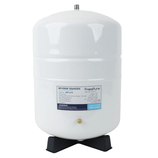NeoPure Reverse Osmosis Storage Tank 3.2 Gallon OPEN BOX - White