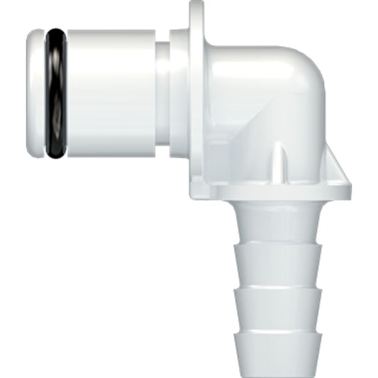 LinkTech 40AC Series Elbow Male, Non-valved, 1/4" HB, Natural Acetal, Buna N