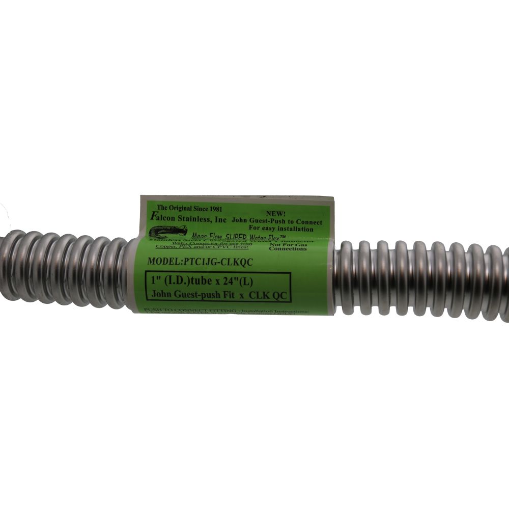 Flexible Stainless Steel Water Softener Connector – Clack 1” QC x QC x 24” 