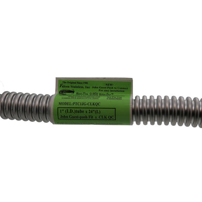 Flexible Stainless Steel Water Softener Connector – Clack 1” QC x QC x 24” 