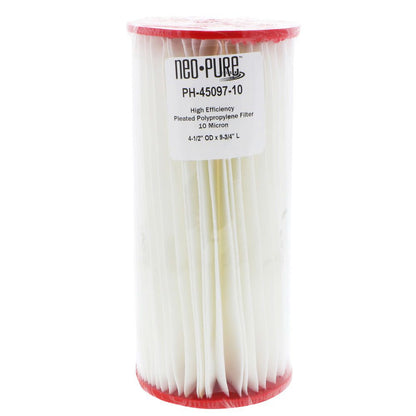 Neo-Pure PH-45097-10 9-3/4" BB High Efficiency Pleated Filter 10 micron