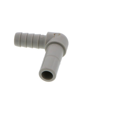 DMfit Stem Elbow Barb Connector  - 3/8 OD Stem x 5/16 ID Barb