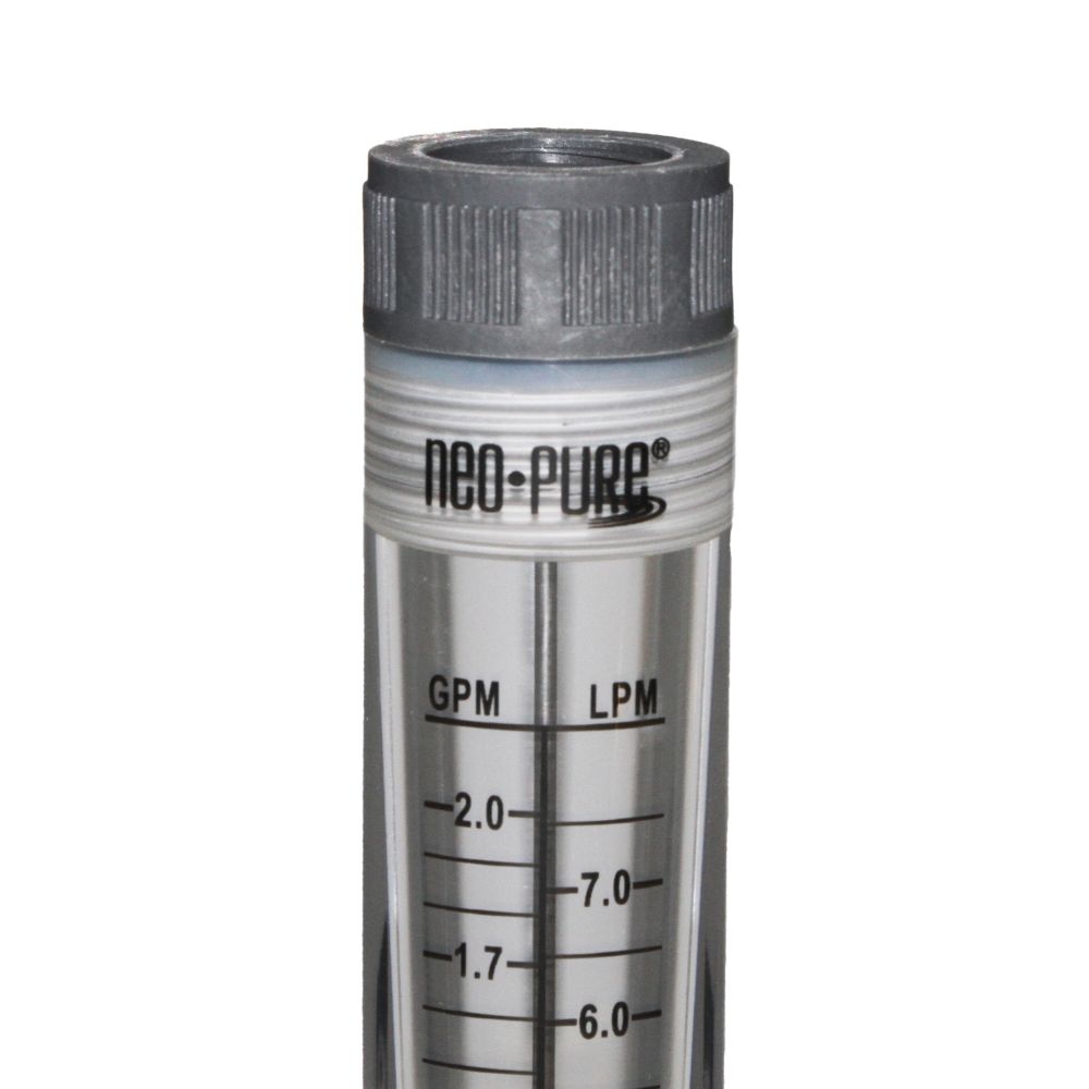 Neo-Pure Inline Flowmeter 0.5-5GPM 1/2" FNPT