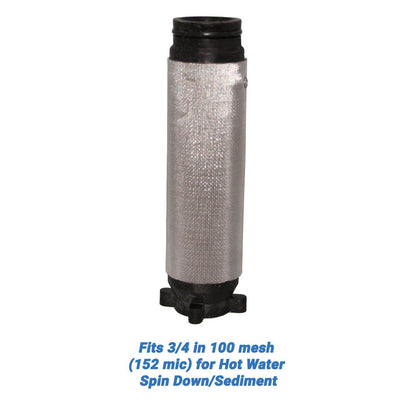 Rusco/Vu-Flow Hot Water Filter Screens for Spin-Down/Sediment Filters - Fits 3/4 in 60 mesh [254 mic] for Hot Water Spin Down/Sediment