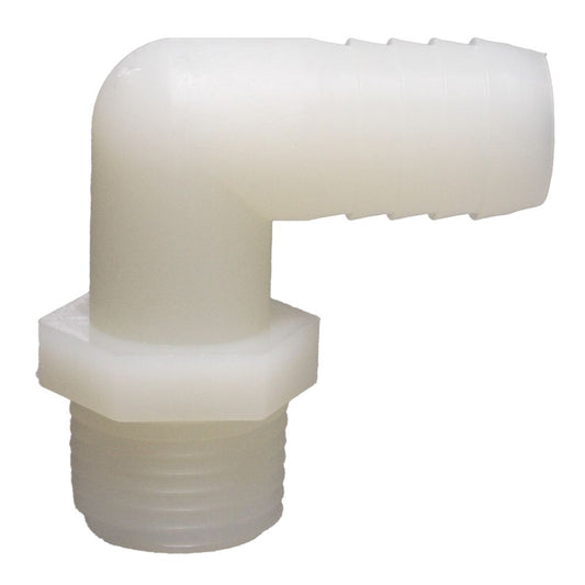 Male Elbow Barb x Male NPT - 5/8" HB x 3/4" MNPT