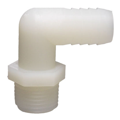 Male Elbow Barb x Male NPT - 5/8" HB x 3/4" MNPT