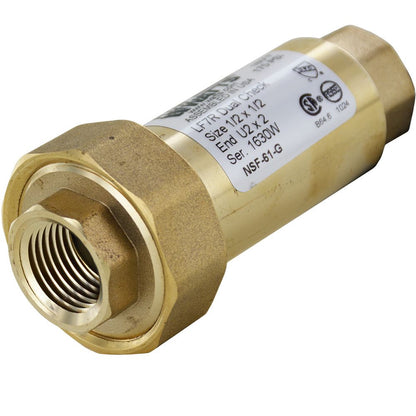 Watts LF7RU2-2 Lead Free Dual Check Valve 1 Union FNPT x 1 FNPT