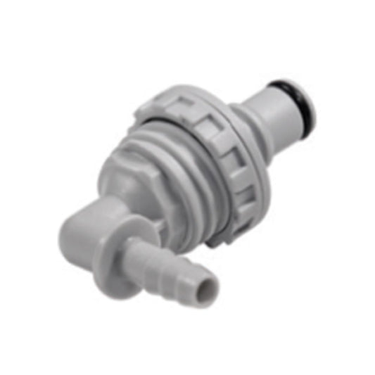 NS4D43006 Valved Panel Mount Elbow Hose Barb Coupling Insert 3/8 ID Barb