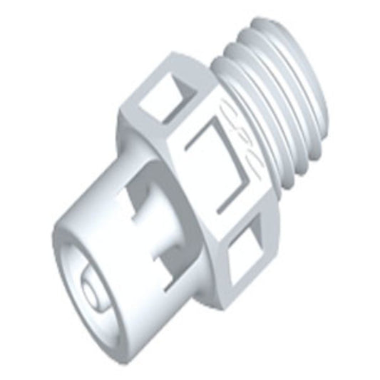KS230 Straight Fitting White Nylon 1/4-28 UNF X 1/16 HB