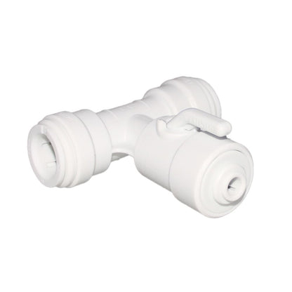 John Guest Acetal Angle Stop Valve w/Check Valve - 15mm x 15mm x 3/8"