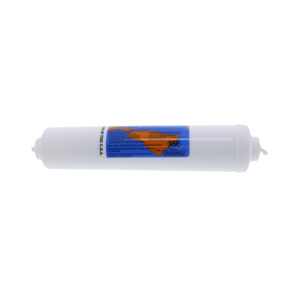 Omnipure Inline K2586-JJ Icemaker GAC CTO/Scale - 10" x 2" Filter - 1/4" Quick Connect