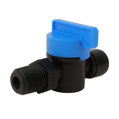 NeoFit - Acetal Black Shut-Off Valve Male NPTF 3/8" x 3/8" NPTF