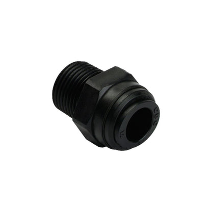 NeoFit - Acetal Black Male Connector- 8mm tube OD x 3/8"BSPT