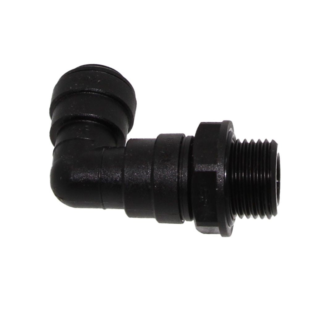 John Guest 6mm x 1/8" [BSPT] Acetal Swivel Male Elbow - Black