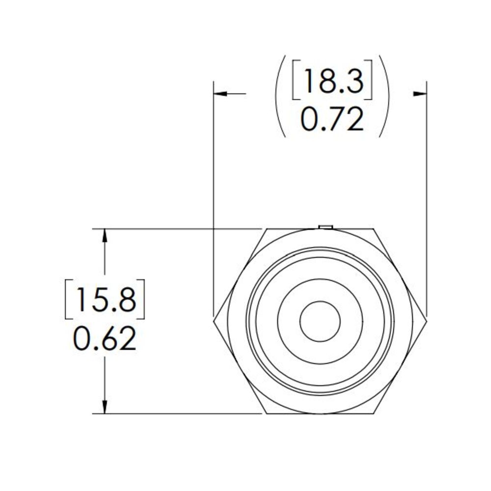 LinkTech 1/4 In-Line Compression  Acetal [POM] Coupling Insert