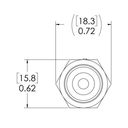 LinkTech 1/4 In-Line Compression  Acetal [POM] Coupling Insert