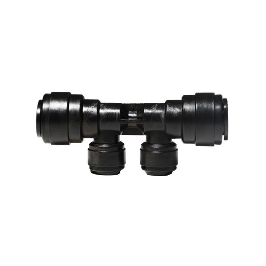 NeoFit - Acetal Natural Black Cooling Mainfold 1/2 tube x tube 3/8"