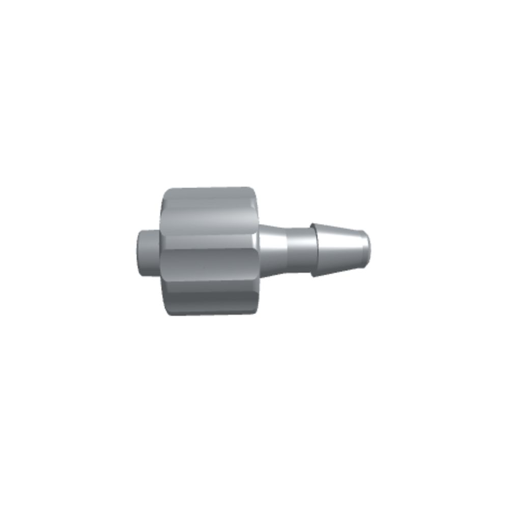 LinkTech Male Luer Integral Lock Ring to 200 Series Barb, 1/8" [3.2 mm] ID Tubing, Black Nylon