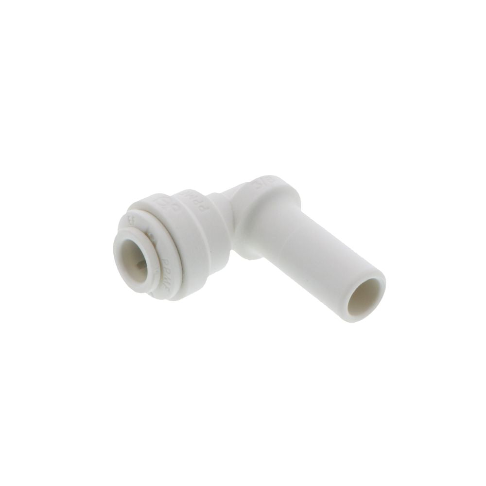 John Guest Stem Elbow Connector Polypro - 3/8 Stem x 1/4