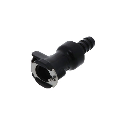 PLCD17005VB Valved In-Line Hose Barb Black Coupling Body 5/16 ID Barb Viton O-ring