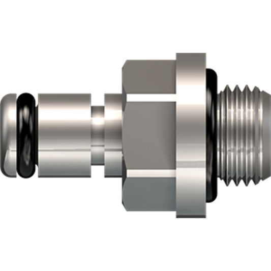 LinkTech 20CB Series Male Thread Male, Non-valved, 1/8" MNPT, Chrome Brass, Buna N