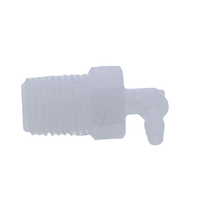 Male Barb Elbow Natural Polyethylene HDPE - 1/4-18 NPT x 1/8 ID