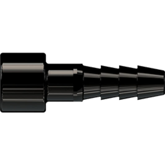 LinkTech 10AC Series Straight Female, Non-valved, 1/8" HB, No Sleeve, Black, Natural Acetal